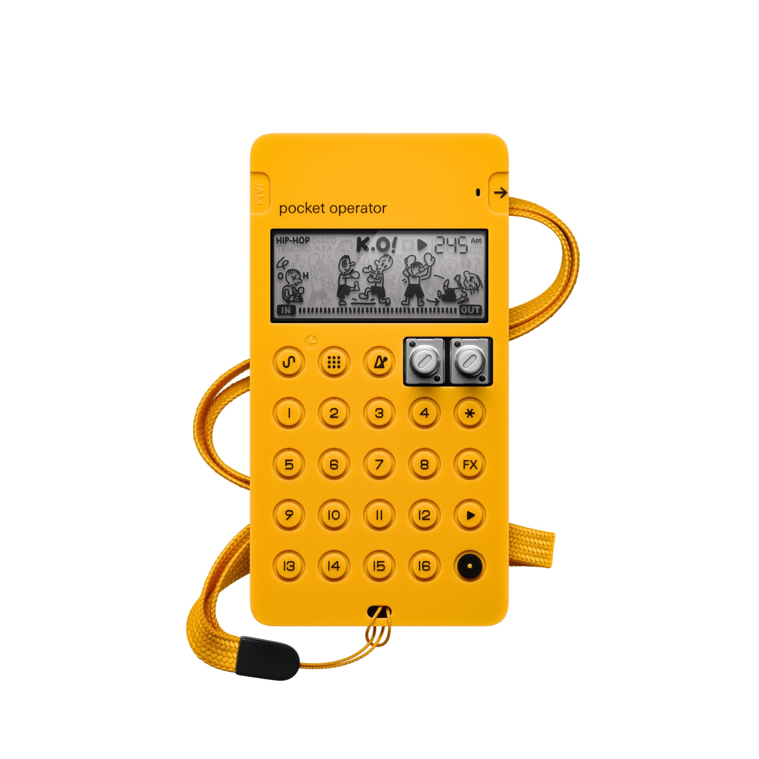 Teenage Engineering CA-X Silicon Pro-Case for Pocket Operators with Built-in Battery Protection and Anti-Slip Feet (Yellow)