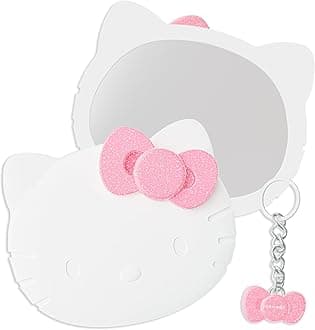 wet n wild Hello Kitty Collection, Mirror & Pink Bow Keychain Duo, Comfort-Grip Handle, Versatile & Portable Hand Mirror