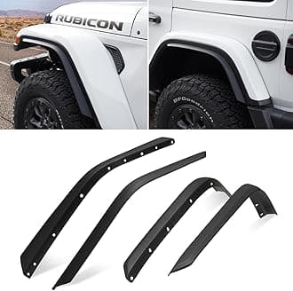 FieryRed Front & Rear Fenders Compatible with 2018-2025 Jeep Wrangler JL & JLU Unlimited Rubicon, Off-Road Wheel Flares Liner Set 4 PCS (Not for 4XE)