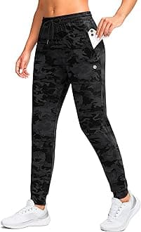 Women's Joggers Pants with Zipper Pockets Tapered Running Sweatpants for Women Lounge, Jogging