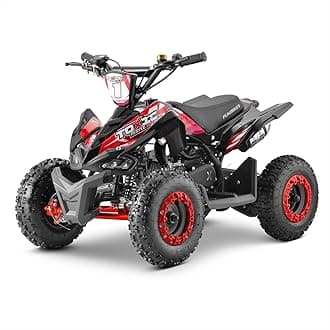 Toxic Kids Mini Quad – 50cc Petrol | Off-Road Children’s ATV | Pull Start, 3 Disc Brakes, 6” Wheels & Reinforced Frame | CE Approved (Red)