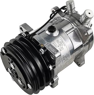 Universal A/C Compressor with Black 2PK Clutch SD 508 Style 5H14 R134A V Belt