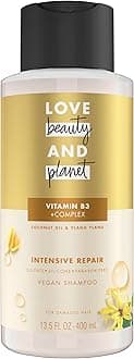 Love Beauty and Planet Shampoo with Vitamin B3 Coconut Oil & Ylang Ylang for Intensive Repair for Damaged Hair Sulfate, Silicone, & Paraben Free. Cruelty-Free. 13.5 oz