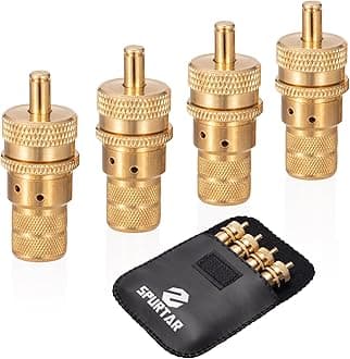 Spurtar Tire Deflator Kit, 4 Pack with Storage Bag, 6-30 PSI Tire Deflators, Offroad Accessories for Jeep, Car, Truck, Motorcycle, ATV Tires