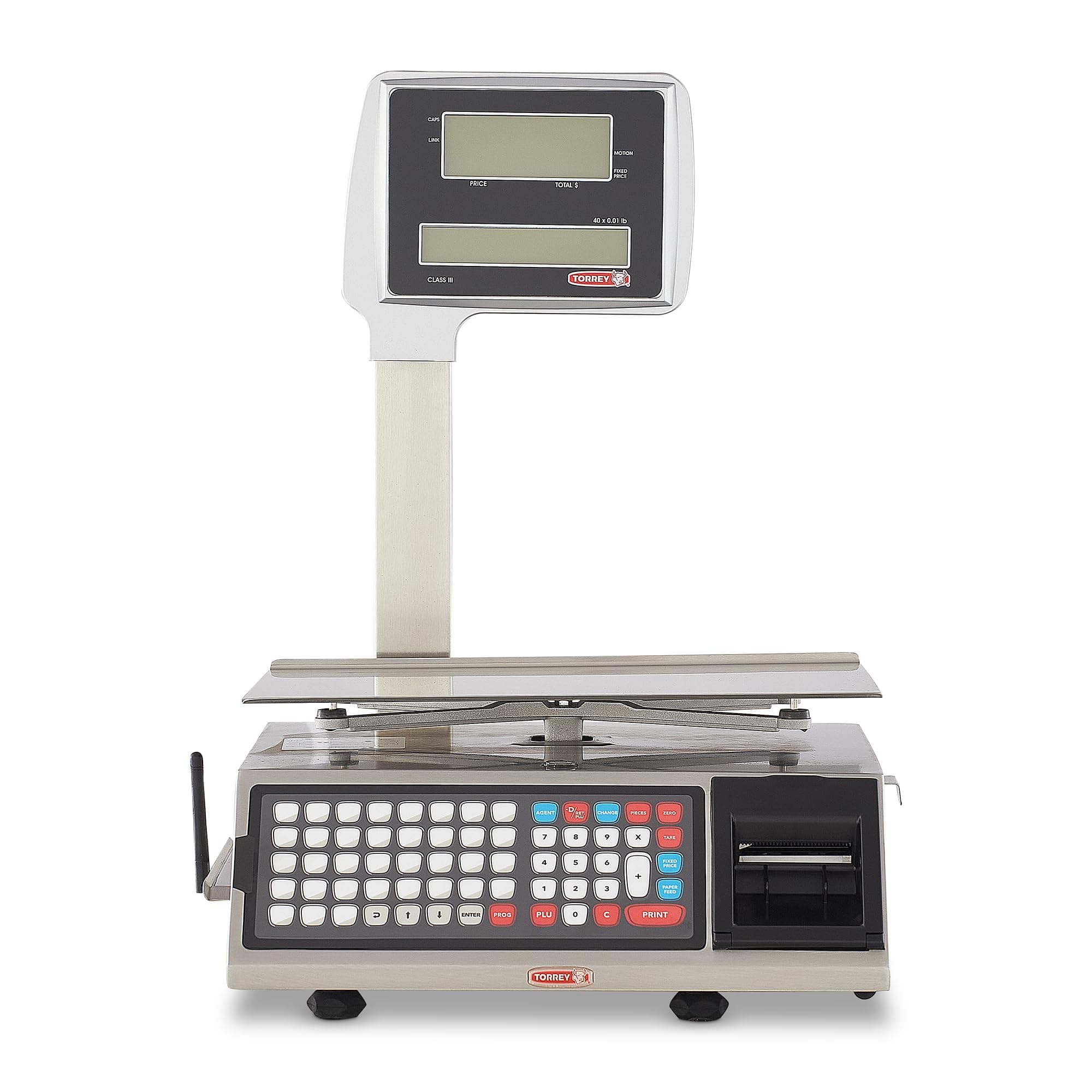 W-LABEL-40L NTEP Price Computing Thermal Label Printing Scale 40LB x 0.01 LB, Stainless Steel Casing with 350 Plus Direct Access