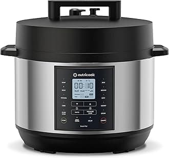Smart Pot 2 Plus 1500 Watts - 9 Appliances in 1, Pressure Cooker, Slow Cooker, Rice Cooker, Steamer, Sauté Pot, Yogurt Maker, Soup Maker, Cake Maker, Food Warmer, 9.5L, Brushed SS/Black