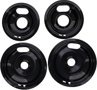 Made in the USA, Porcelain Drip Pan Set Replacement for Whirlpool Amana Maytag W10288051 : 2 ea 6” 93169204b and 8" 93169205b, AP4507828,1874987, 4396070, 4396072, AH2377787