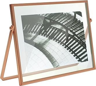 MIMOSA MOMENTSMIMOSA MOMENTS Rose Gold Metal Floating Picture Frame (Rose Gold, 4x6 horizontal)