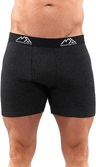 Merino Wool Underwear Mens - 100% Merino Wool Base Layer Boxer Briefs for Men