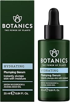 Hydrating Serum - Skin Plumping Serum for Face & Long-Lasting Hydration - Enriched with Snow Mushroom - Vegan & Cruelty-Free (0.84 Fl Oz)