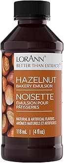Lorann Oils Bakery Emulsions Natural and Artificial Flavor 4oz-Hazelnut, Other, Multicoloured, 6.82 x 6.82 x 13.43 cm