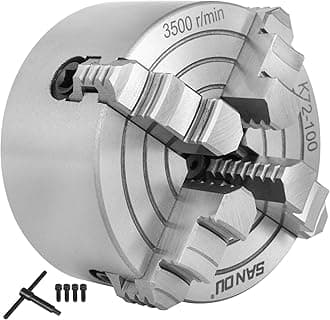 Mophorn K72-100 Lathe Chuck 4 Inch 4-Jaw,Lathe Chuck Independent Reversible Jaw,Metal Lathe Chuck Turning Machine Accessories,for Lathes Machine