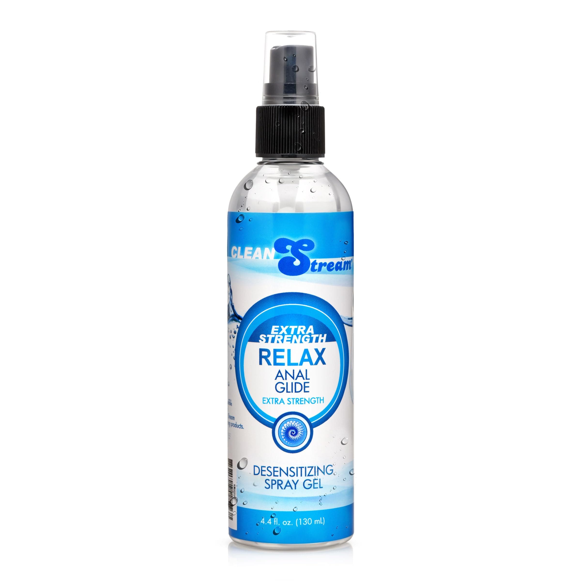 CleanStream Relax Desensitizing Lubricant 4.4 Fl Oz Bottle, Unscented Water-Based Liquid Formula, Supports Comfort and Control, Ideal for Personal Use, Easy Clean-Up Design