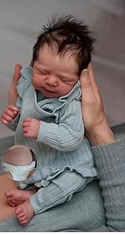 Zero pam Realistic Silicone Reborn Baby Dolls Girl, 18 Inch 45CM Posable Weighted Life Size Baby Dolls That Look Real, Sleeping Silicone Reborn Babies