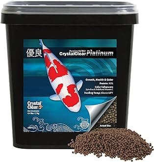 Platinum Fish Food, Premium Floating Pellets for Koi & Goldfish – Boost Growth, Color, and Wellness in Backyard Ponds & Water Gardens, 5mm Pellets, 4.4 Pounds
