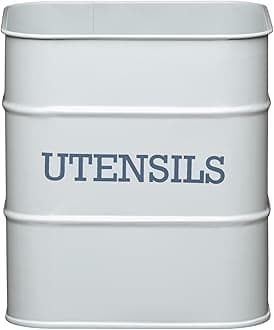 KITCHENCRAFT Living Nostalgia Utensil Storage Pot, 15x16cm, Grey, Tagged