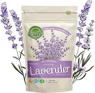 Eat Well Dried Lavender Flowers 4 oz - Edible Culinary Lavender for Baking & Cooking, Tea, Soaps & Potpourri