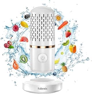 Fruit And Vegetable Cleaning Machine, Plastic Fruit And Vegetable Cleaner, Usb Wireless Food Purifier, Cleaner Device For Washing Fruits, Vegetables, Rice, Meat, And Tableware (White)