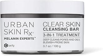 Urban Skin Rx Clear Skin 3-in-1 Daily Treatment Cleansing Bar, Exfoliator + Clarifying Mask, Reduces Excess Oil, Clears Clogged Pores, Improves Appearance of Blemishes & Prevents Breakouts, 3.7 Oz