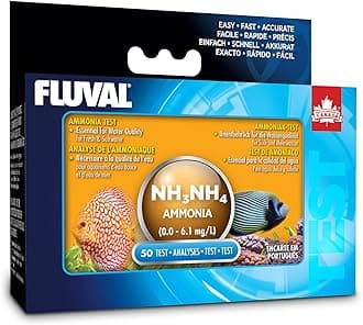 Fluval Ammonia Test Kit for Aquarium Water, Freshwater & Saltwater Fish Tank Test