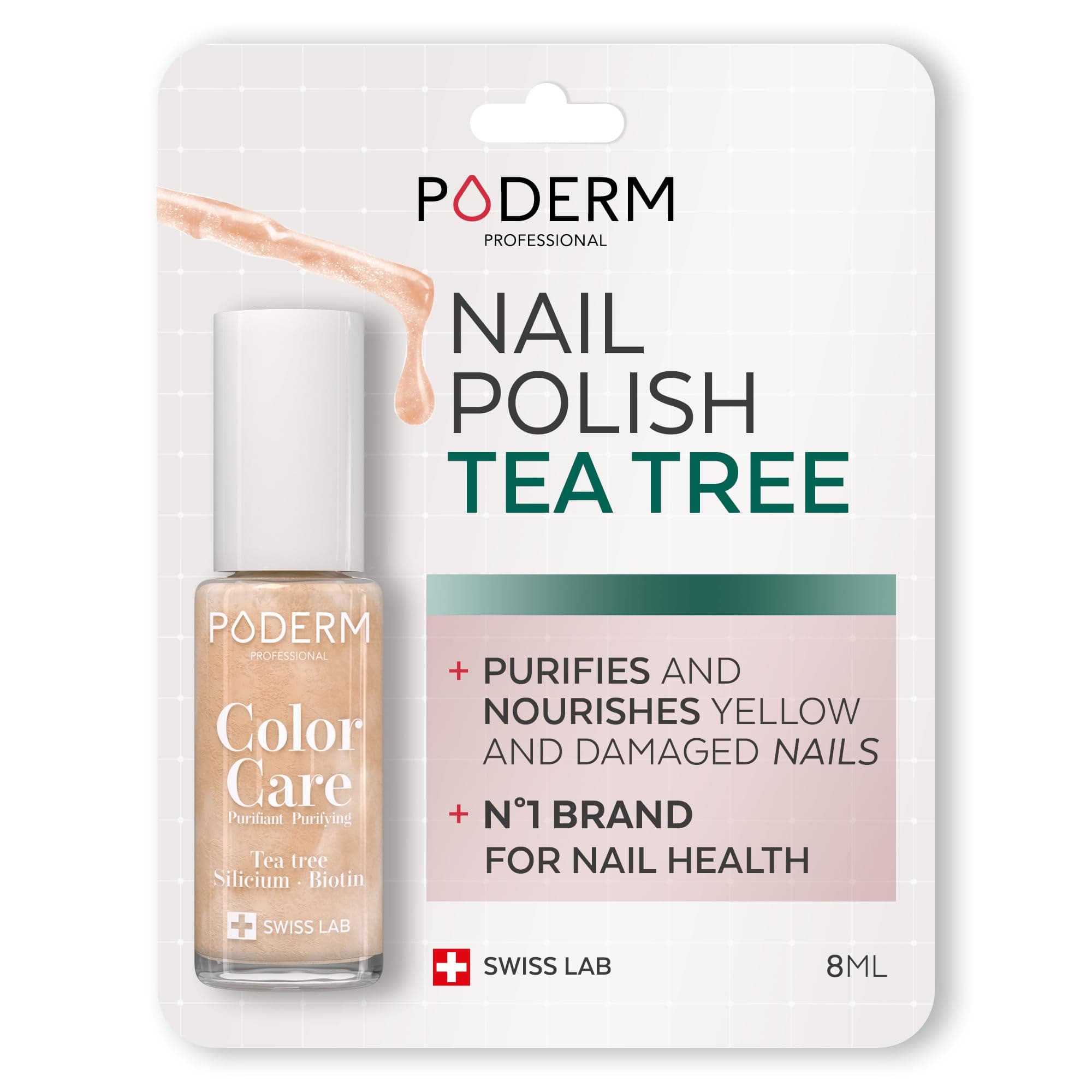 - Nail Polish – Enriched with Tea Tree & Biotin – Improves Nail Appearance – Vegan Formula – For Hands & Feet – Swiss Made (Brilliant Gold)