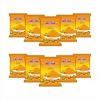 Pushp Brand Turmeric Powder Pouch (100gm pack) (Pack of 10)