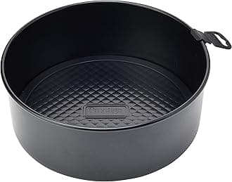 Prestige Inspire Non Stick Round Cake Tin with Loose Base 25.5cm - Round 10 Inch Cake Tins for Baking, Freezer & Dishwasher Safe, Carbon Steel Bakeware, Black, 25.5 x 9.5cm
