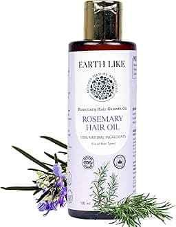 Natural Rosemary Hair Oil for Hair Growth & Strong Roots | Herbal Scalp Nourishment with Rosemary Extract | Paraben & Sulfate Free Hair Oil for Soft, Smooth & Shiny Hair – 100ml