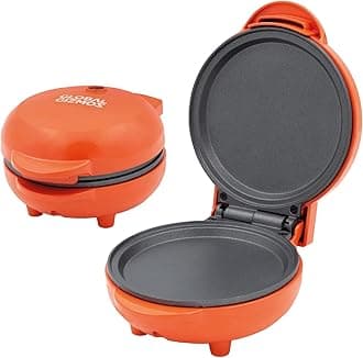 Mini Pancake Maker - Non-Stick Easy to Clean - Perfect for Pancake Day - Built in Safety Features - Makes Pancakes, Crepes, Omelettes & More
