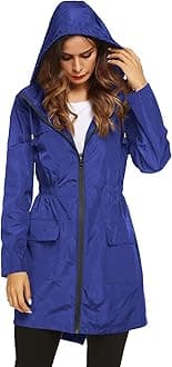 LOMONWomen Waterproof Lightweight Rain Jacket Active Outdoor Hooded Raincoat