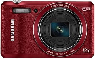 Samsung WB35F 16.2MP Smart WiFi & NFC Digital Camera with 12x Optical Zoom and 2.7" LCD (Red)