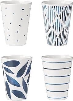 Lenox Blue Bay Melamine Assorted Tumblers, Set of 4, 1.76, Multi