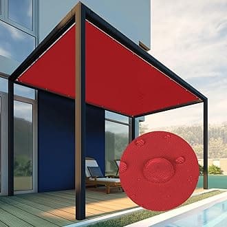 Patio Paradise 3' x 10' Waterproof Sun Shade Sail Rectangle Shade Cloth with Grommets, 260 GSM Patio Canopy Awning 95% UV Block for Backyard Deck Pergola Replacement Cover, Red, Customized