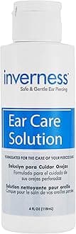 INVERNESS After Piercing Ear Care Solution 4 Oz– Gentle Formula with Benzalkonium Chloride – Promotes Healing & Prevents Infection​