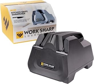Work Sharp Electric Kitchen Knife Sharpener - Get knives ready for cookouts and BBQ's- Fits in Kitchen Drawer, Sharpens every time, fast & easy