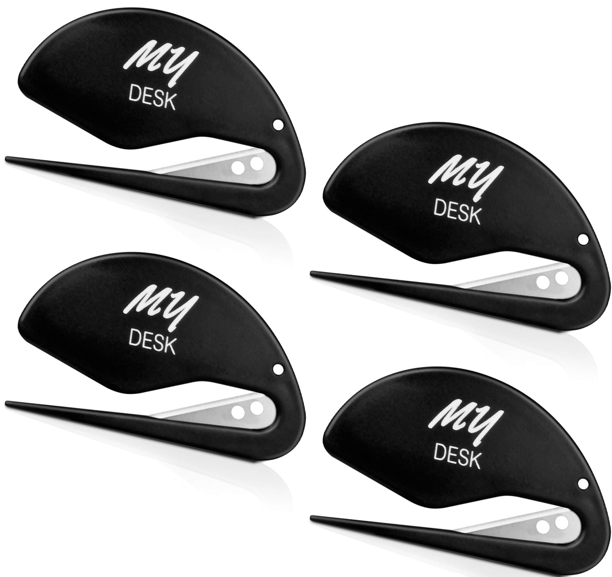 Letter Opener - Envelope Opening Set, Mail Slitter with Razor Blade Paper Knife - 4 Pack