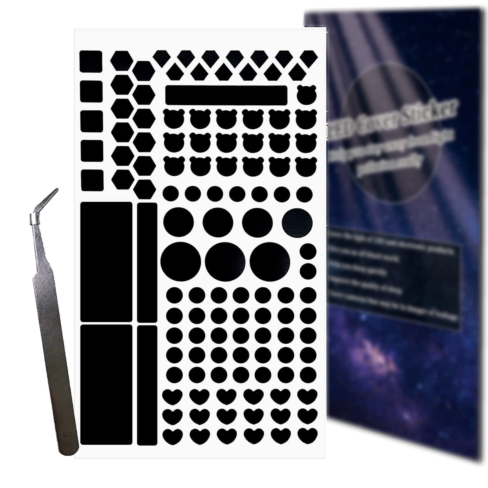 Light Blocking Stickers, Black Out Stickers, Light Dimming Stickers LED Covers for Routers, Clocks and Electrical Appliances