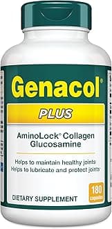 Genacol Plus – Glucosamine and Collagen Joint Supplement, Lubricates, Protects and Maintains Heathy Joints, Relieves Joint Discomfort Plus, 180 Capsules (60-Day Supply)