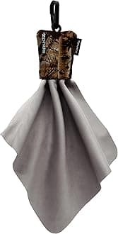 Classic Microfiber Lens Cleaner – Clip-On Pouch, Washable – for Binoculars, Scopes, Glasses, Screens | Stealth Bronze, 6 x 6 Inch