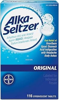 Alka-Seltzer Original Effervescent Antacid Tablets 116ct (2 Pack)