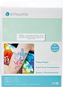 Silhouette Temporary Tattoo Paper, Basic, 8.5x11 Inch