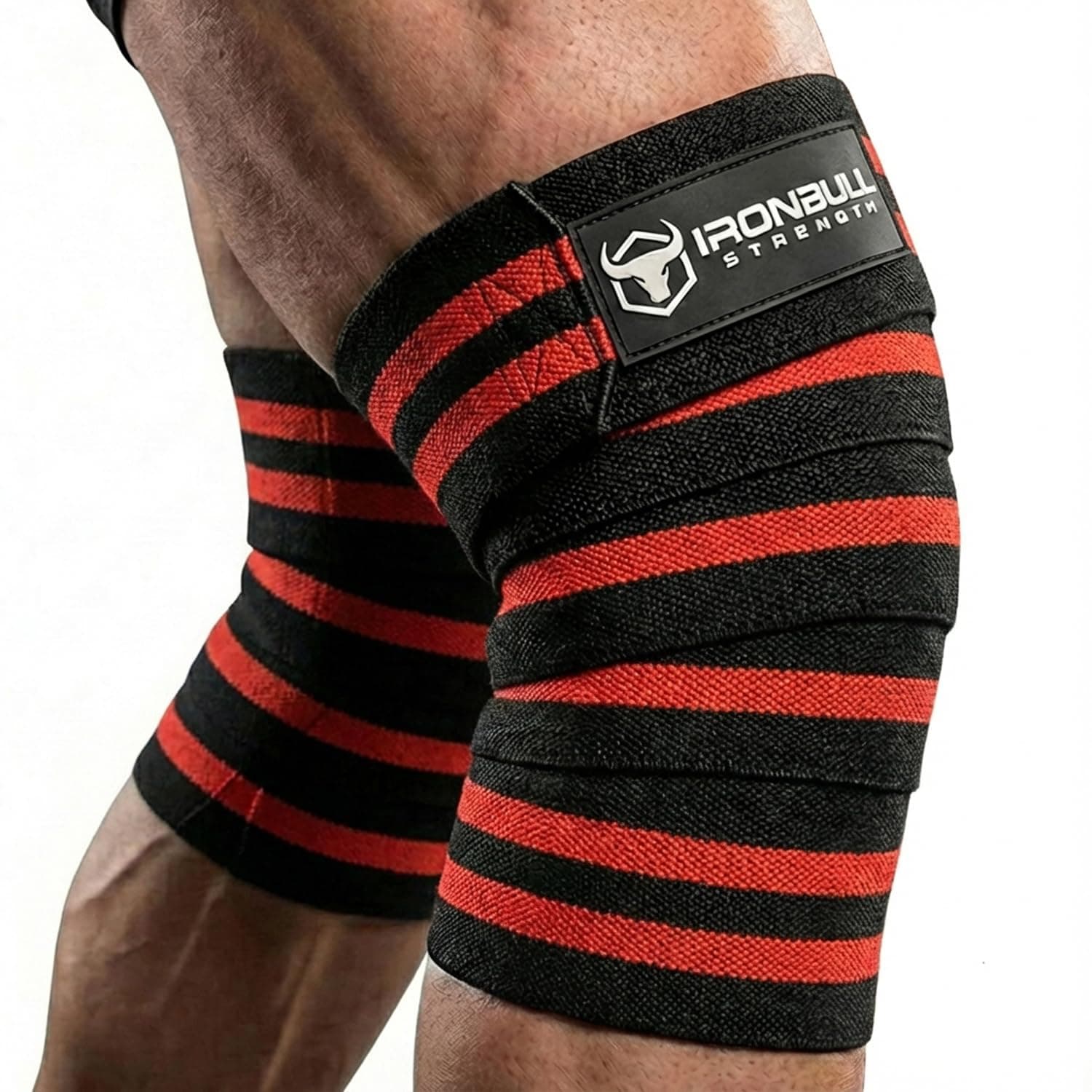 Knee Wraps for Weightlifting - 80" Elastic Knee Straps for Squats and Weight Lifting - Lifting Knee Wraps for Strength & Compression Wrap - Knee Support for Squatting, Powerlifting, Gym