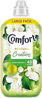 Comfort Perfume Creations Apple Blossom Fabric Conditioner Softener with Motion-Activated Fragrance Technology 100 Days of Freshness 48 washes (1.44 L)