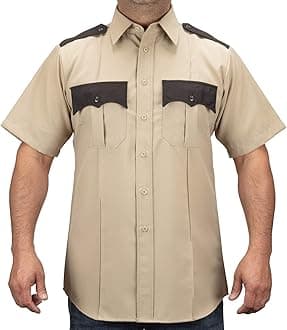 First Class Men's Two Tone Men's Uniform Shirt Pleated
