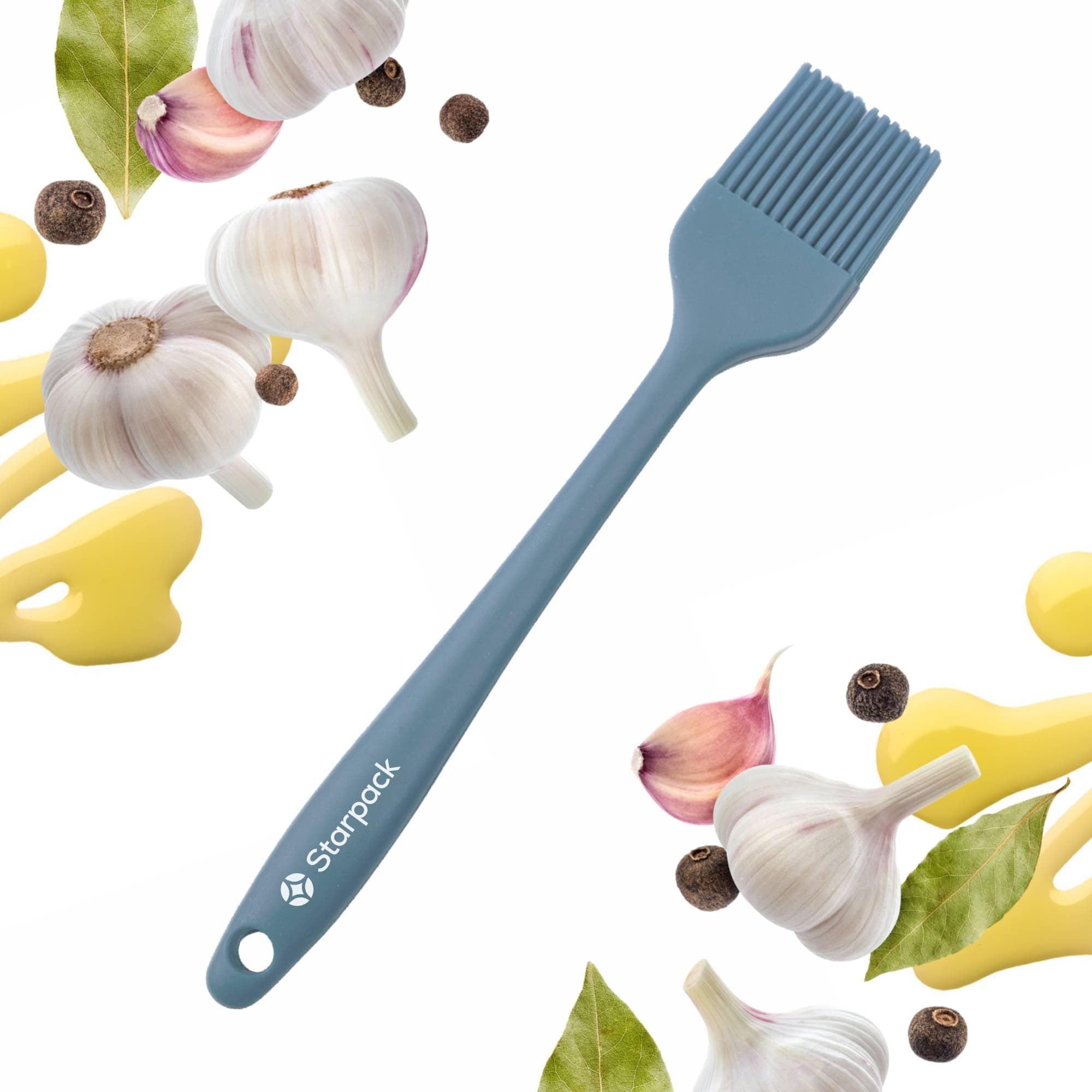 Starpack 'Brush it On' Silicone Basting Brush for Cooking - Grill Basting Brush High Heat Resistant 600°F - Pastry Applicator for Cooking and Baking - Silicone Oil Tool - BBQ Sauce Brushes