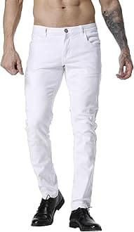 ZLZMen's Skinny Slim Fit Stretch Comfy Fashion Denim Jeans Pants