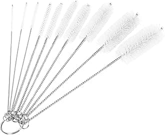 CiaraQ Bottle Cleaning Brushes, 8 Inch Nylon Tube Brush Set, Cleaner for Narr...