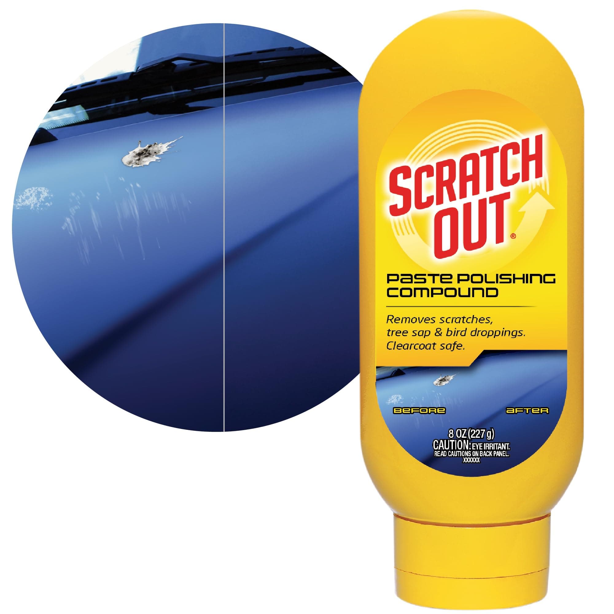 Formula 1 Scratch Out Paste - Car Scratch Remover and Polishing Compound for Moderate Scratches and Surface Correction (8 oz.)