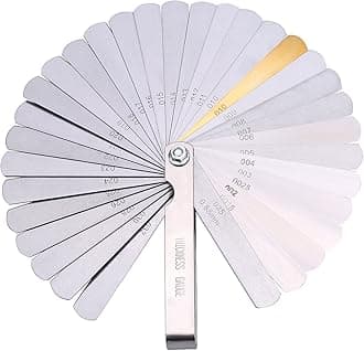 Hotop 32 Stainless Steel Blades Feeler Gauge Dual Marked Metric and Imperial Gap Gauge