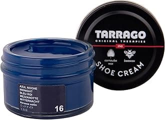 Tarrago Shoe Cream Professional Shoe Polish for Leather Boots, Shoes, Purse, Furniture Eco Friendly Leather Conditioner 1.7oz - Midnight Blue #16